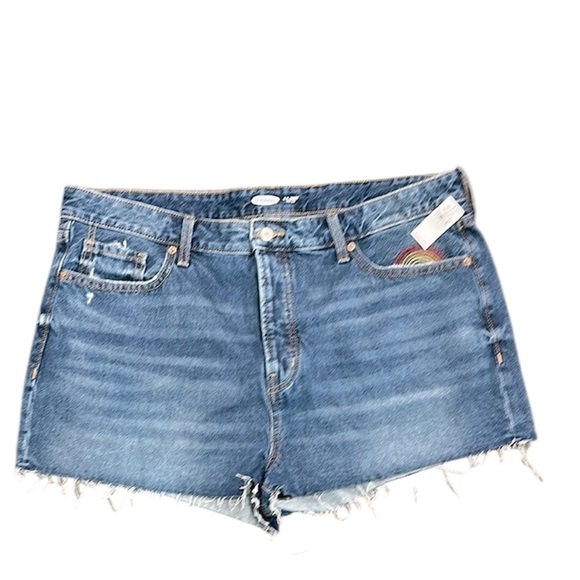 Old Navy OG high rise Jean Shorts Classic Cut-Off Style size 18 new with tags - Picture 1 of 8